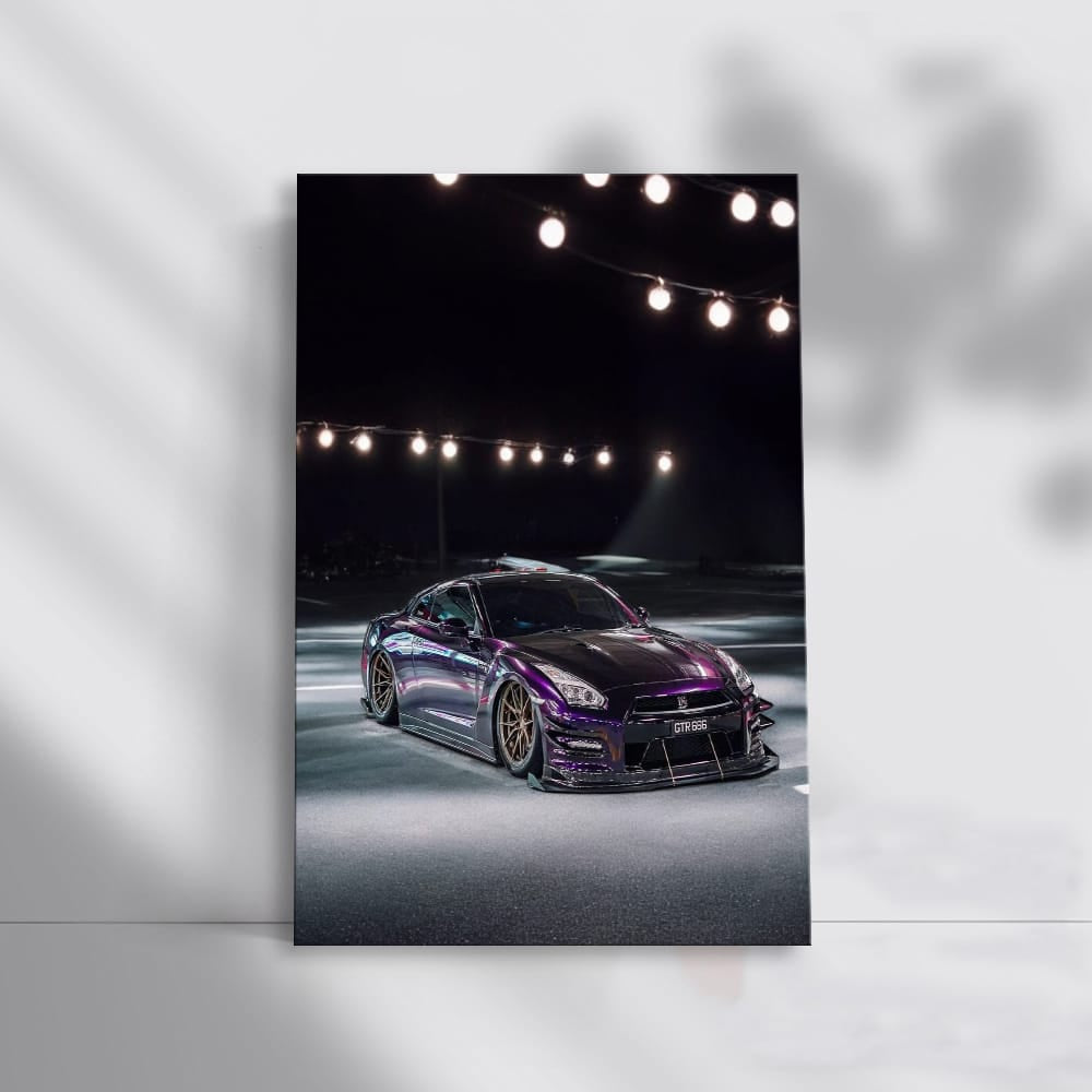 Nissan GT-R R35 Nighttime Parking Scene - Power and Elegance