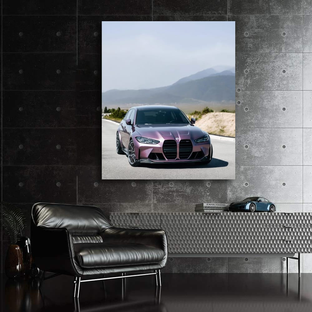 Pink Purple Bmw M3 G8 Wall Art