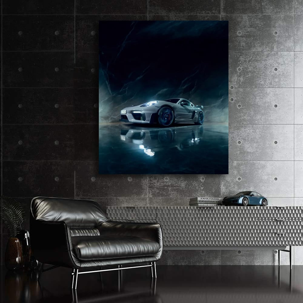 Porsche 718 Cayman on Marble: Elegance Meets Performance