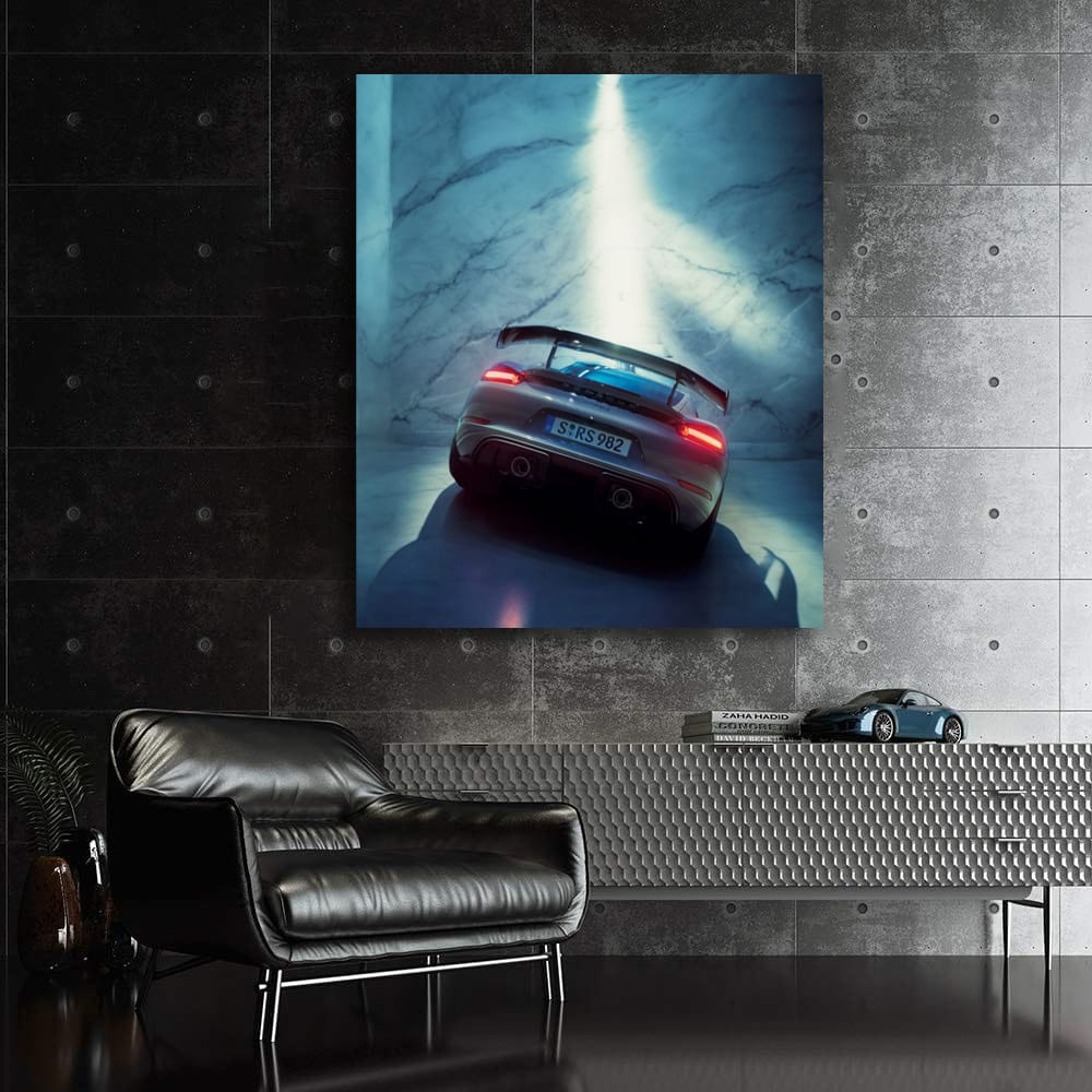 Porsche 718 Cayman on Marble: Elegance Meets Performance