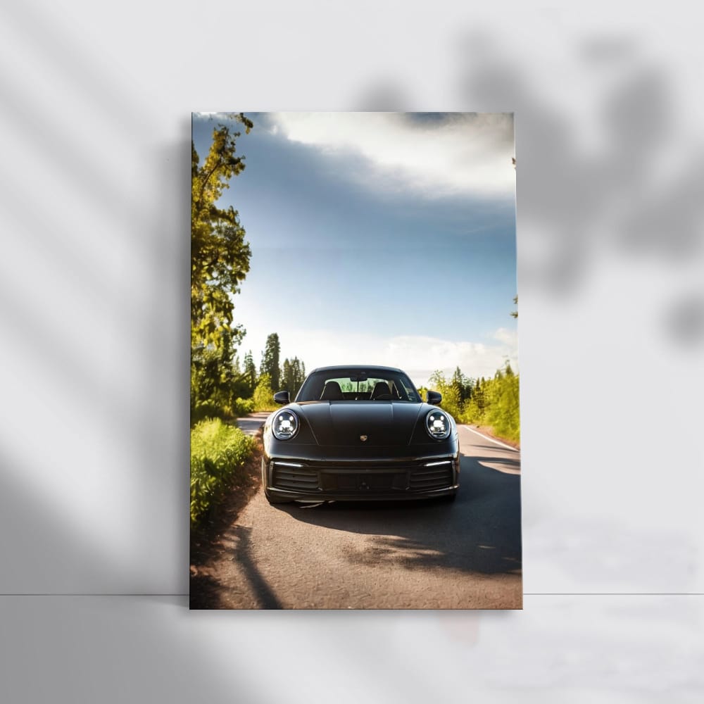 Sleek Black Porsche 911 Carrera S in Nature - Speed & Elegance