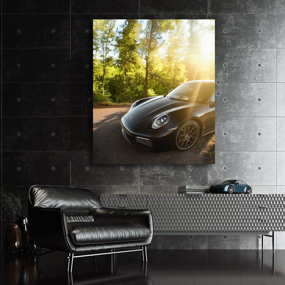 Black Porsche 911 Carrera S in Nature - Elegance in Motion