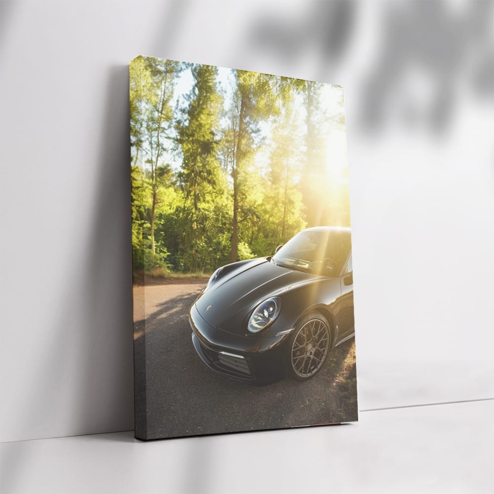 Black Porsche 911 Carrera S in Nature - Elegance in Motion