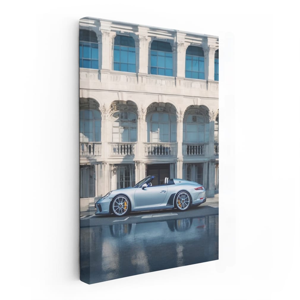 Porsche 911 Speedster with Architectural Backdrop - Iconic Elegance