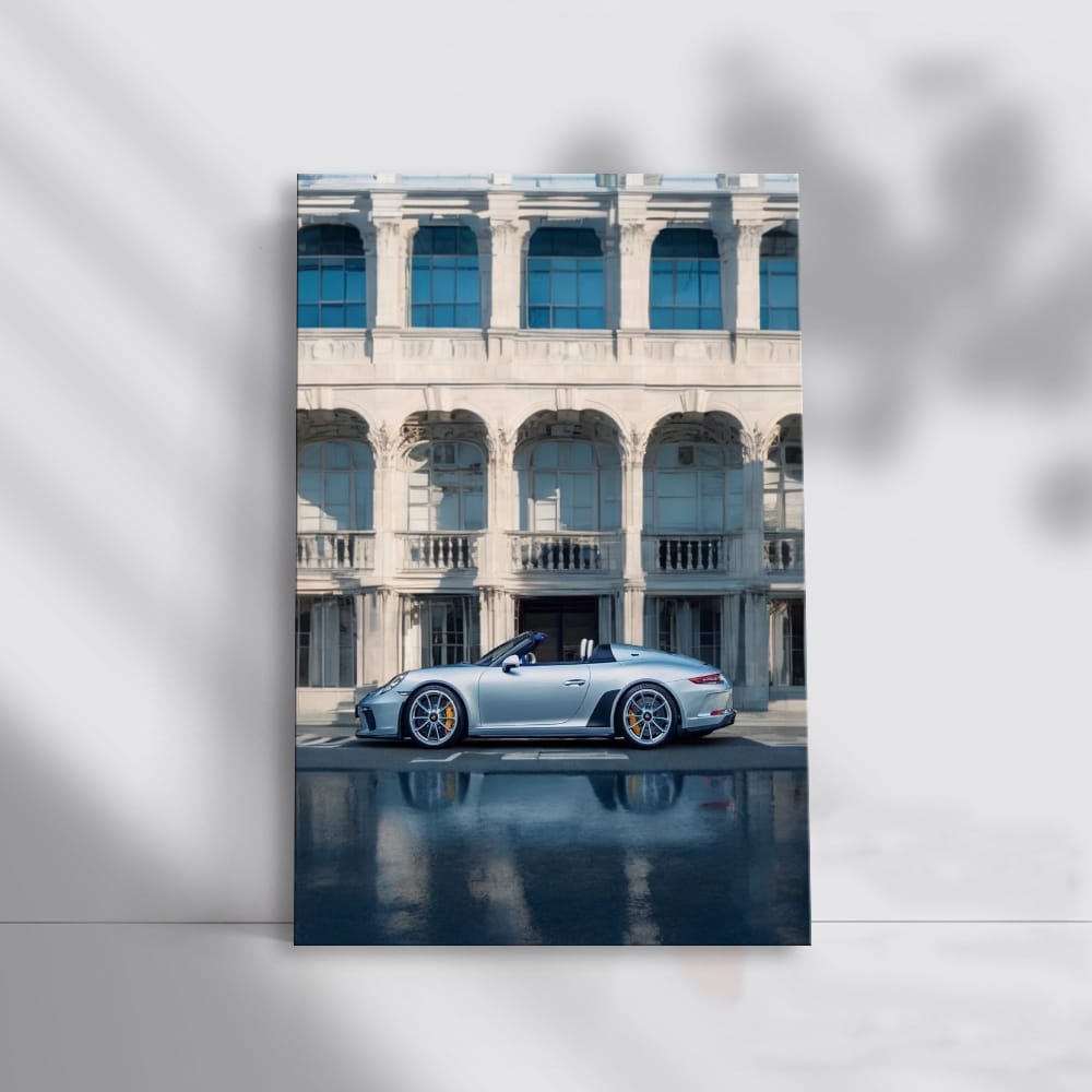Porsche 911 Speedster with Architectural Backdrop - Iconic Elegance