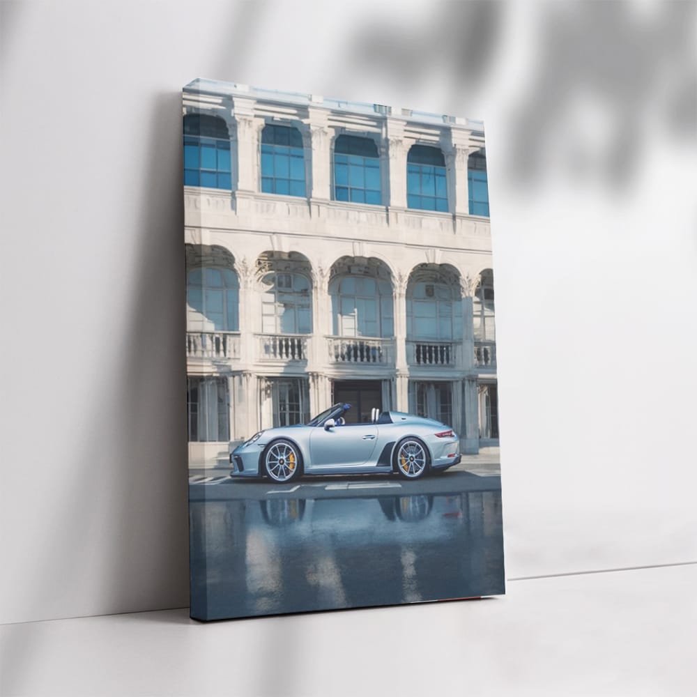 Porsche 911 Speedster with Architectural Backdrop - Iconic Elegance