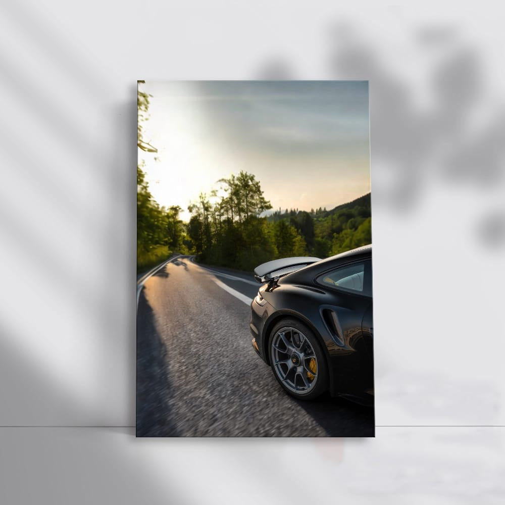 Porsche 911 Speedster in Black Cruising Road - Pure Elegance