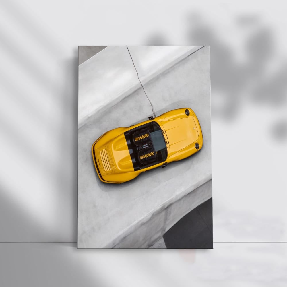 Yellow Porsche 911 Speedster Parked - Icon of Style and Speed