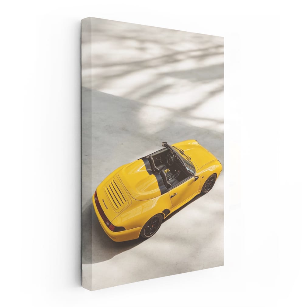 Yellow Porsche 911 Speedster Parked - Iconic, Fast, Stylish