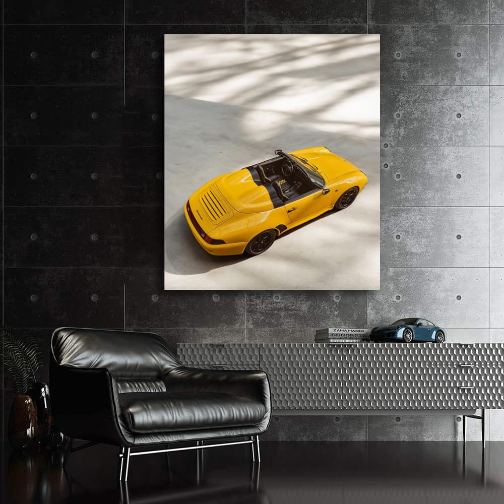 Yellow Porsche 911 Speedster Parked - Iconic, Fast, Stylish