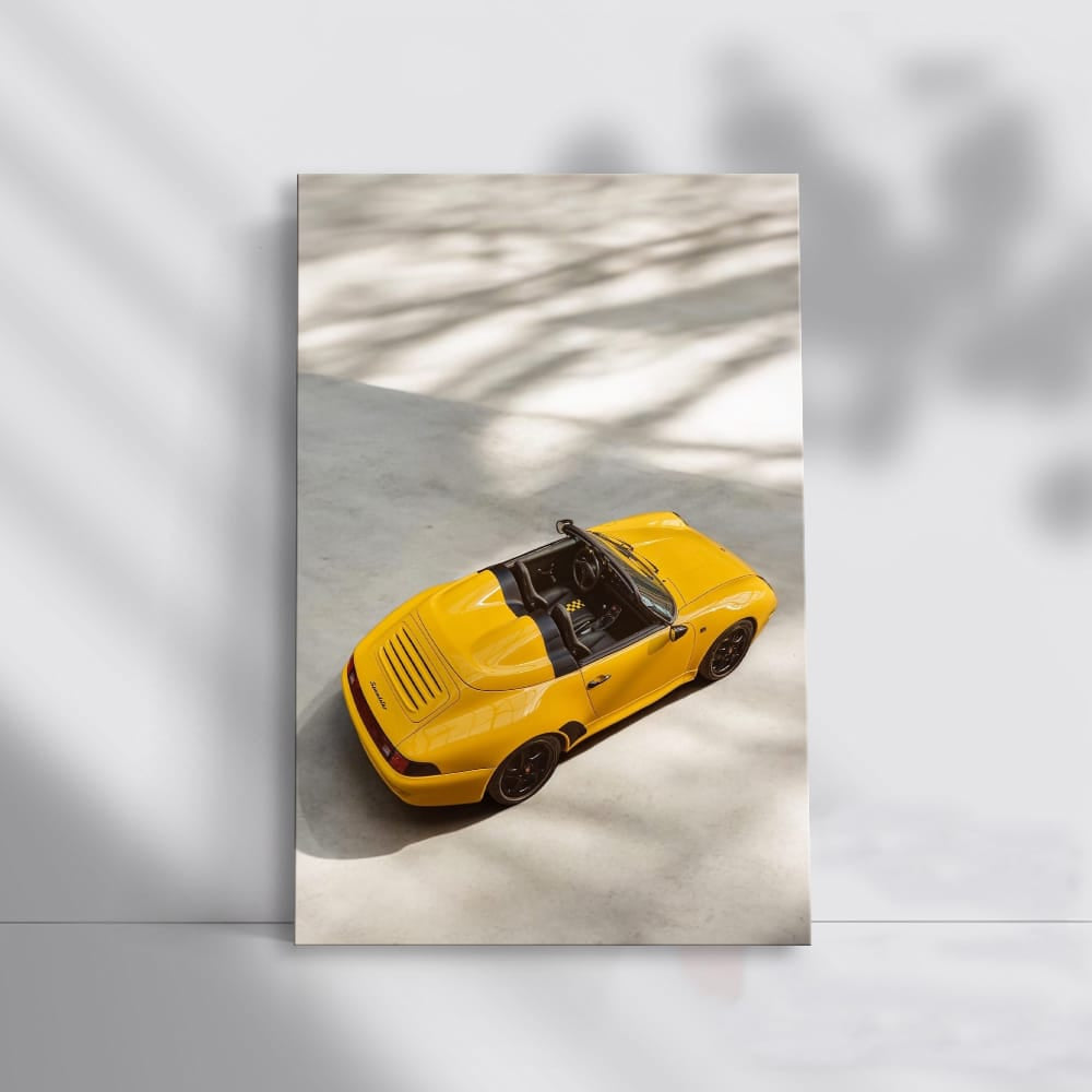 Yellow Porsche 911 Speedster Parked - Iconic, Fast, Stylish