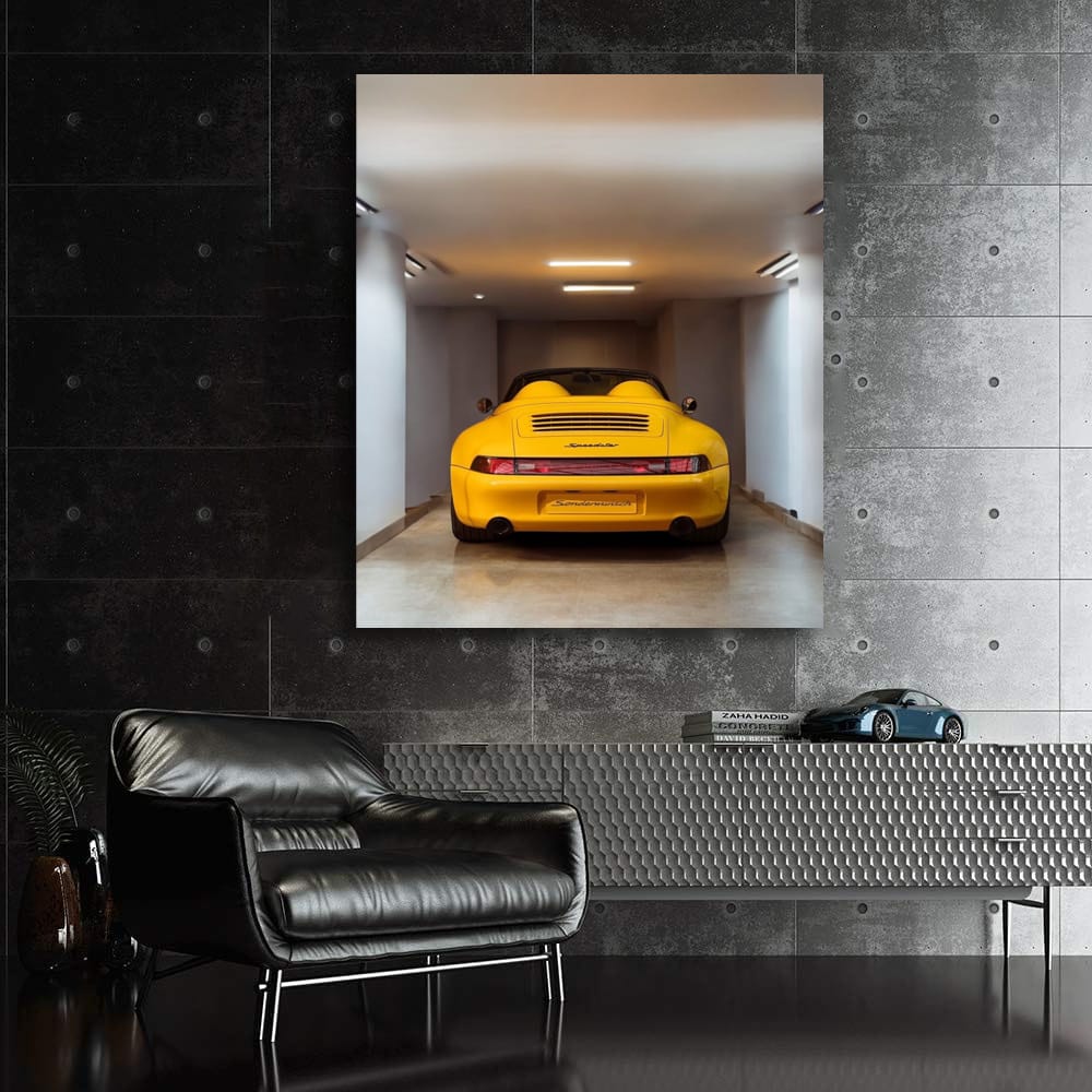 Porsche 911 Yellow Speedster in Parking - Bold Elegance
