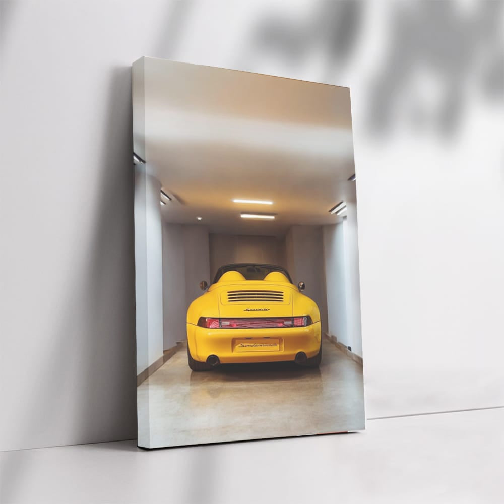 Porsche 911 Yellow Speedster in Parking - Bold Elegance