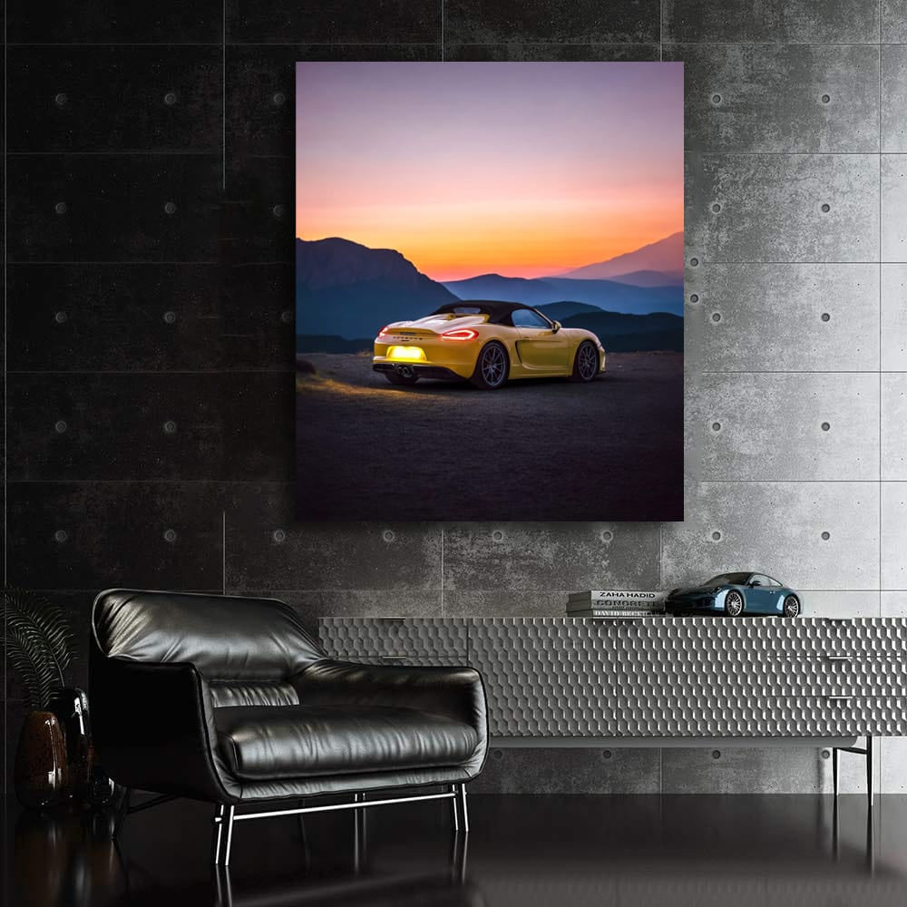 Porsche 911 Turbo Convertible at Sunset - Icon of Speed