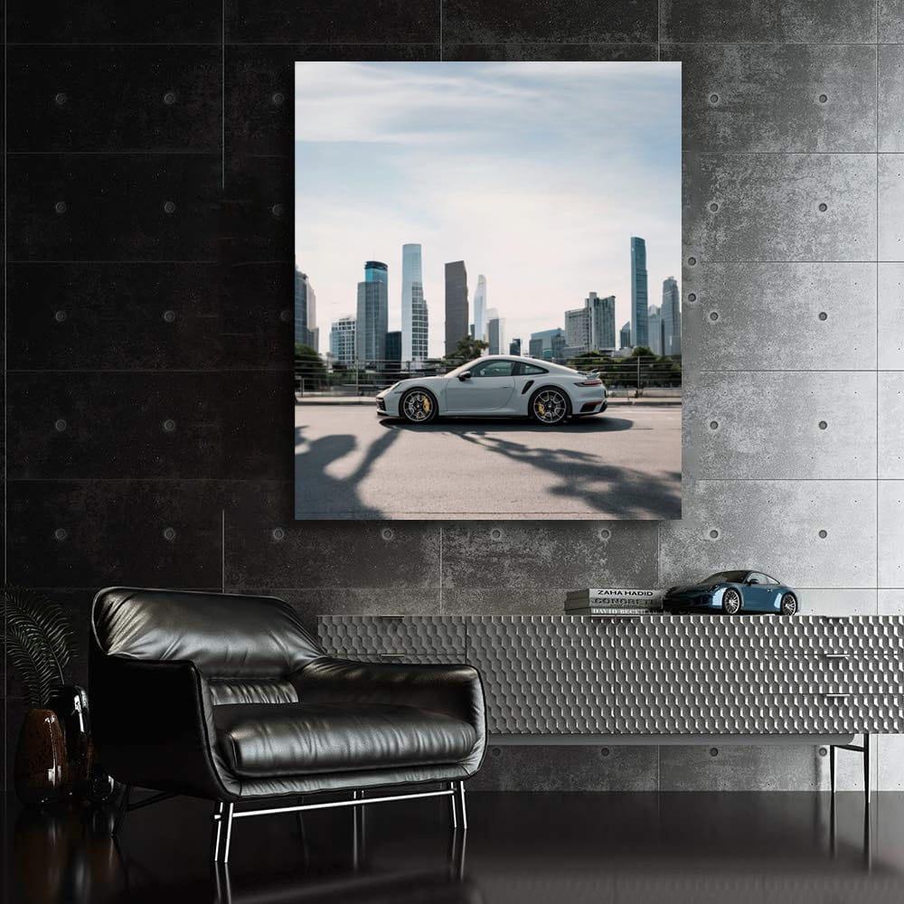Porsche 911 Turbo S in Grey - Urban Elegance and Power