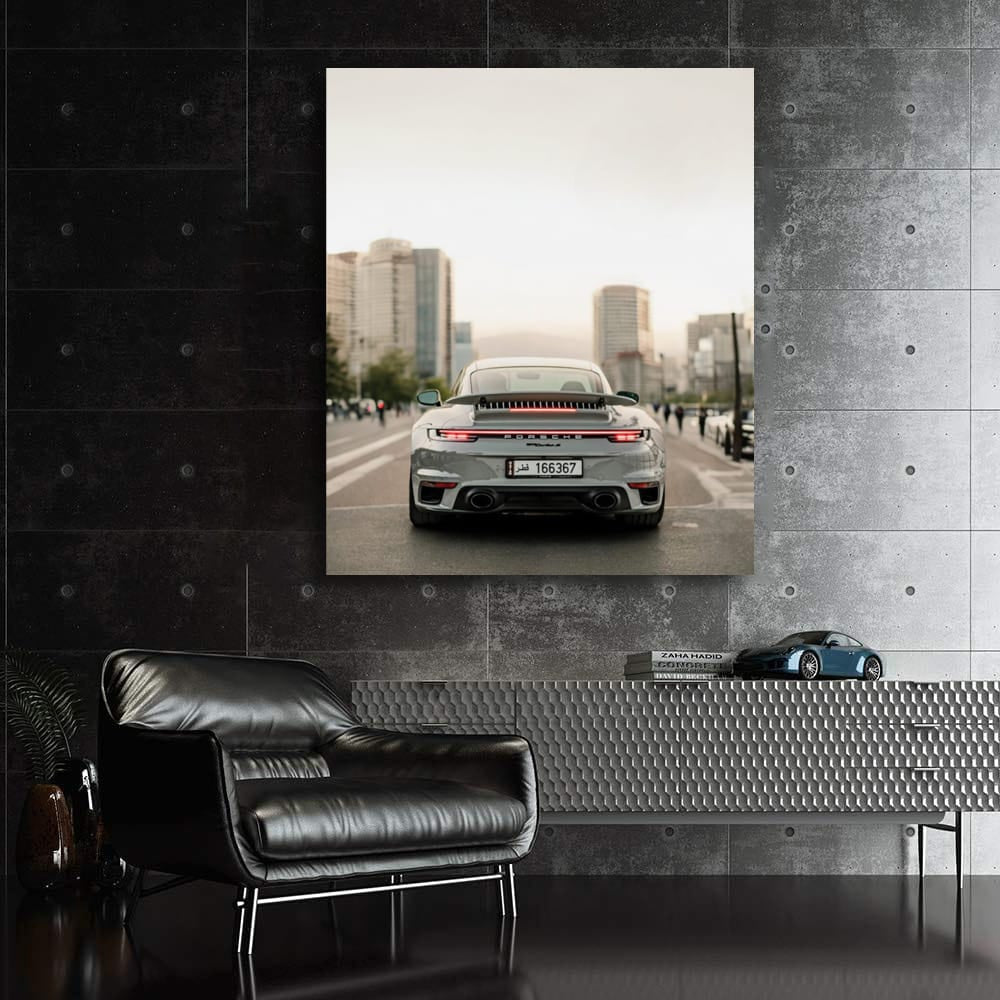 Urban Elegance: Grey Porsche 911 Turbo S - Speed Meets Style