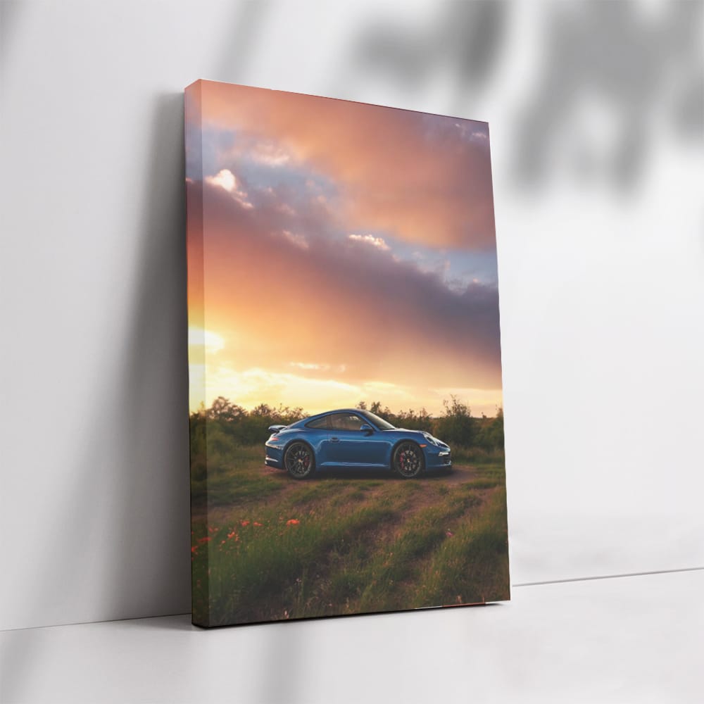 Porsche 911 Embracing Nature at Sunset - Icon of Performance