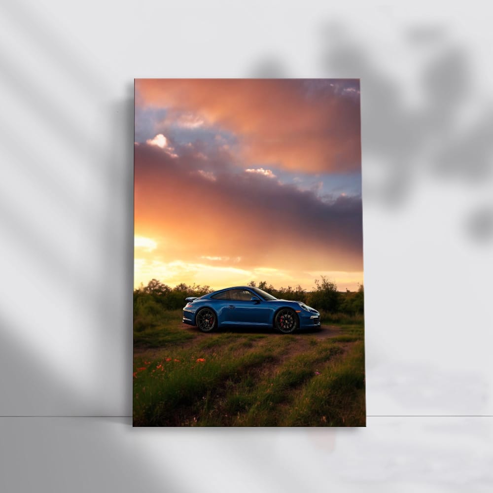 Porsche 911 Embracing Nature at Sunset - Icon of Performance
