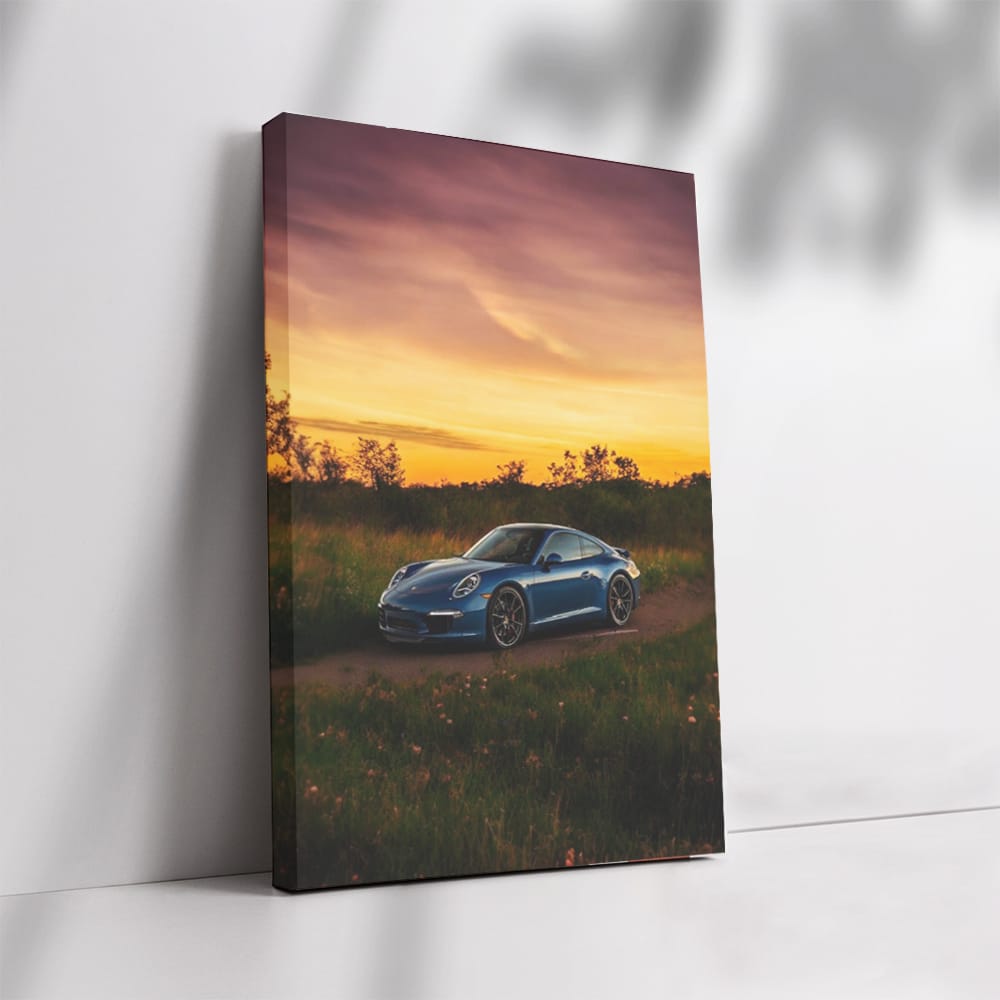 Porsche 911 in Sunset Nature - Iconic Elegance and Power