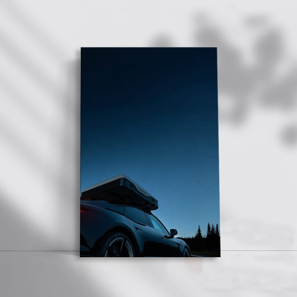 Porsche Taycan Turbo S Black at Dusk - Powerhouse Elegance