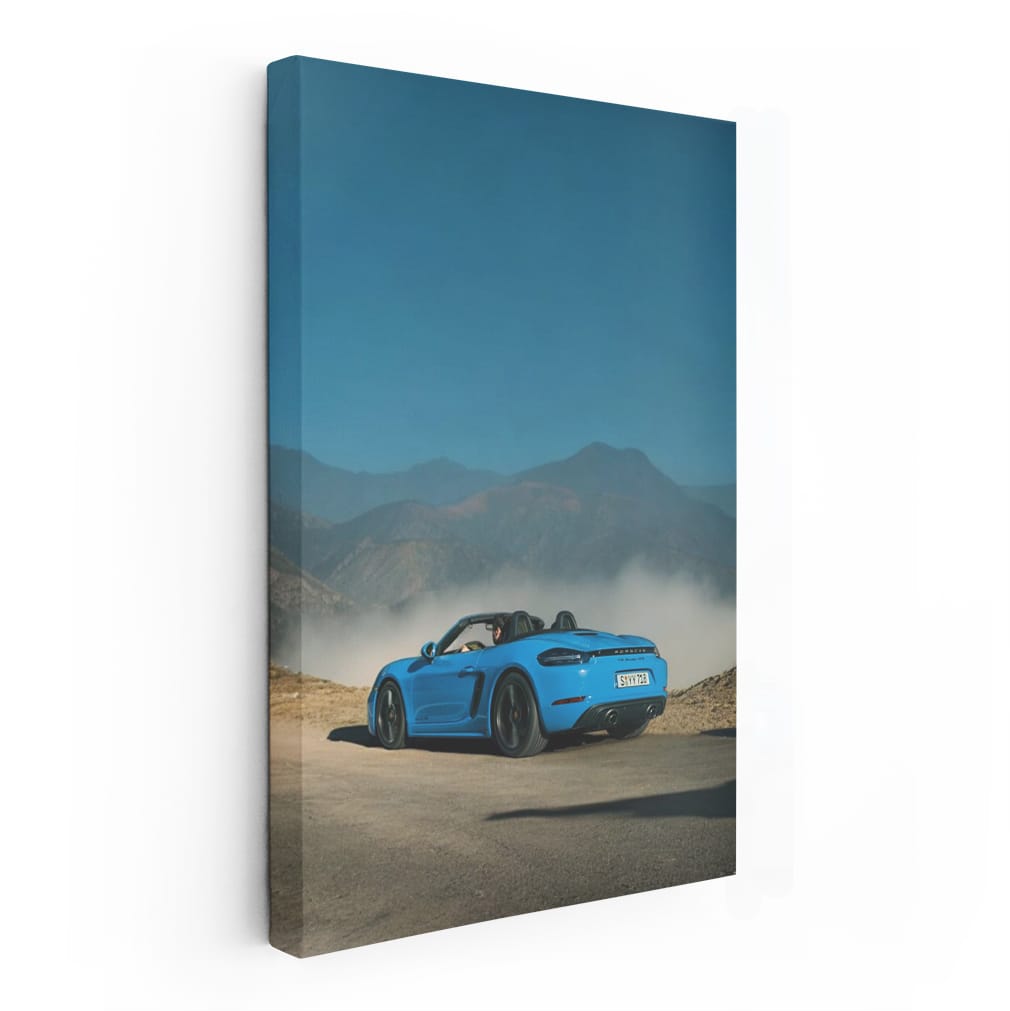 Porsche 718 Boxster in Blue - Conquer Mountains
