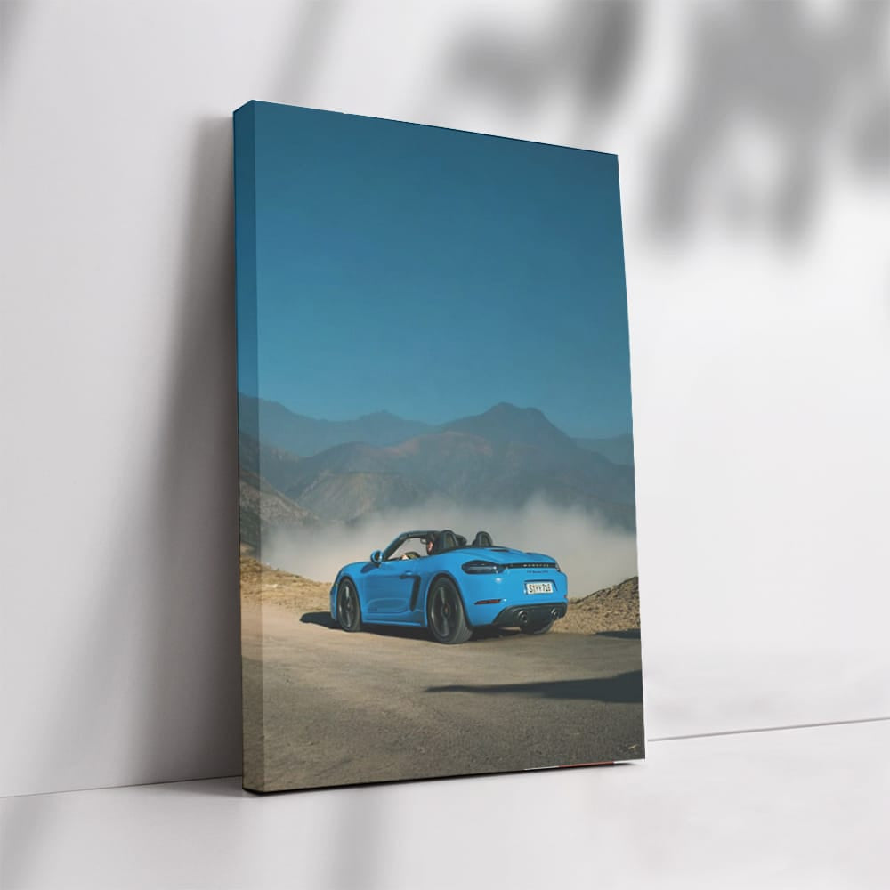 Porsche 718 Boxster in Blue - Conquer Mountains