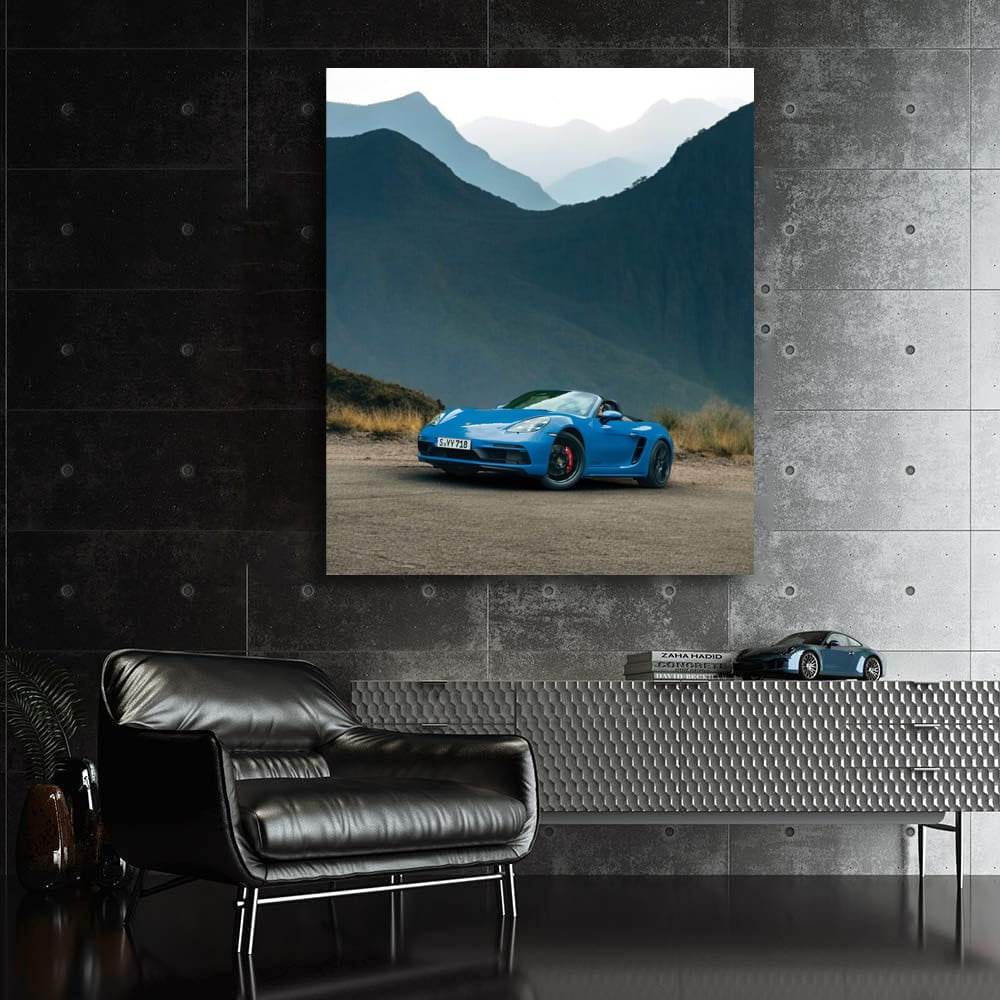 Porsche 718 Boxster Blue in Mountain Scenery - Pure Performance