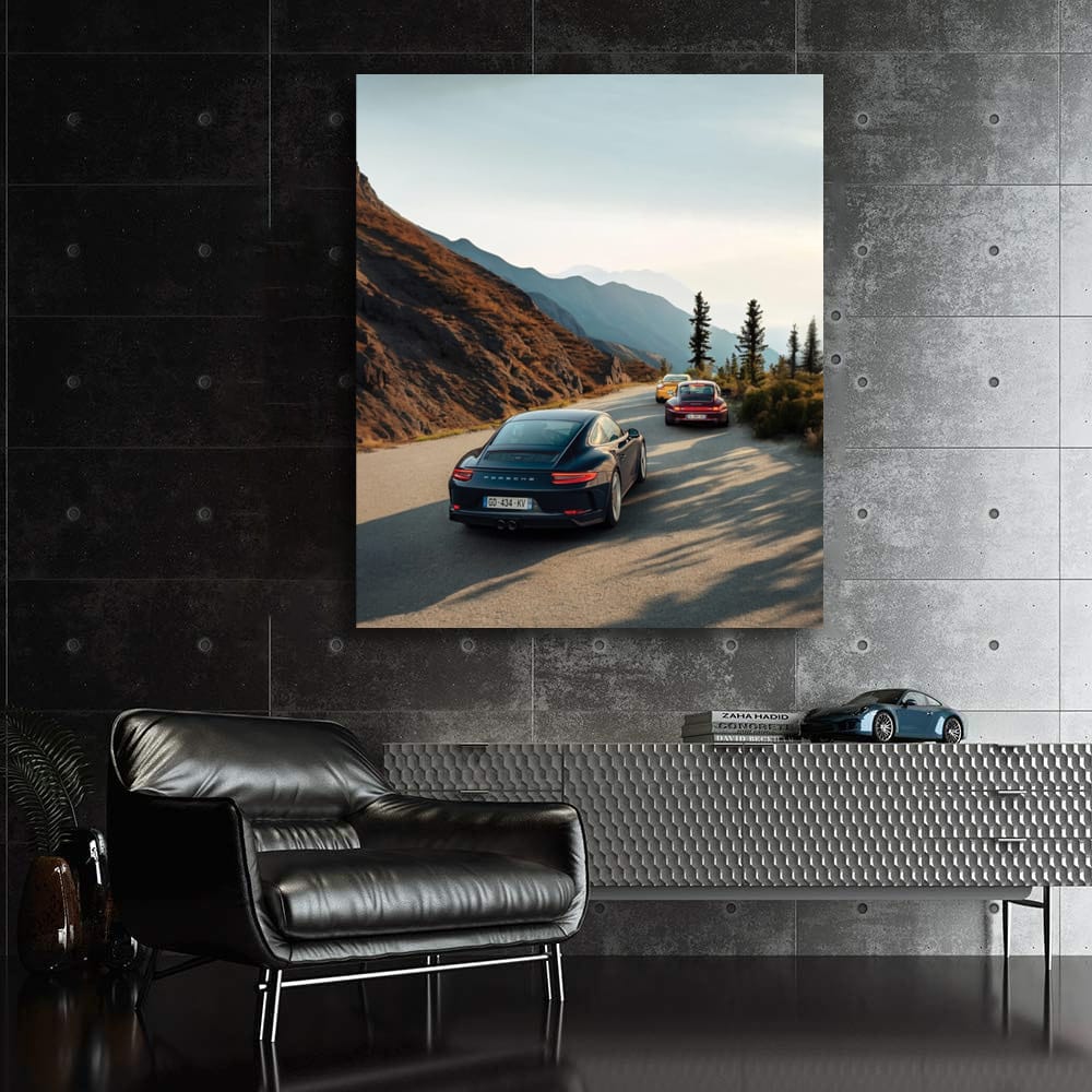 Porsche Carmeet In Mountain Wall Art