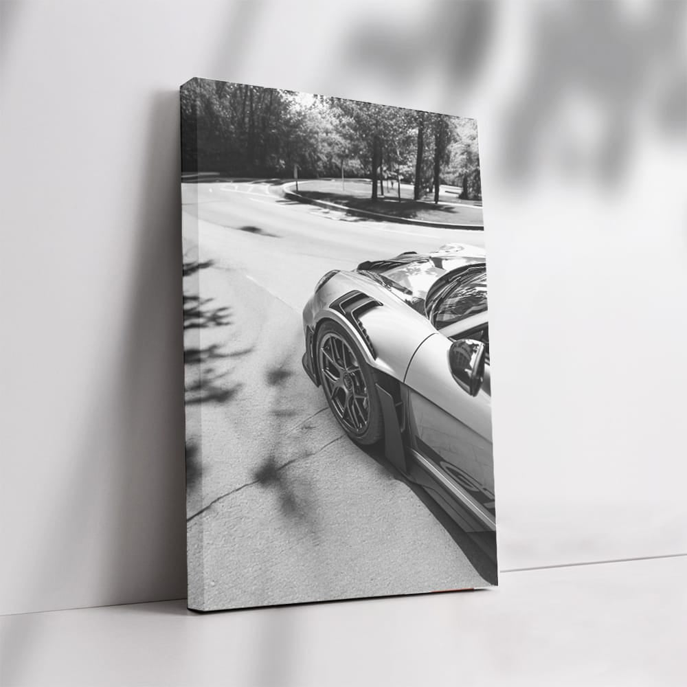 Porsche GT3 RS Black & White - Racing Elegance