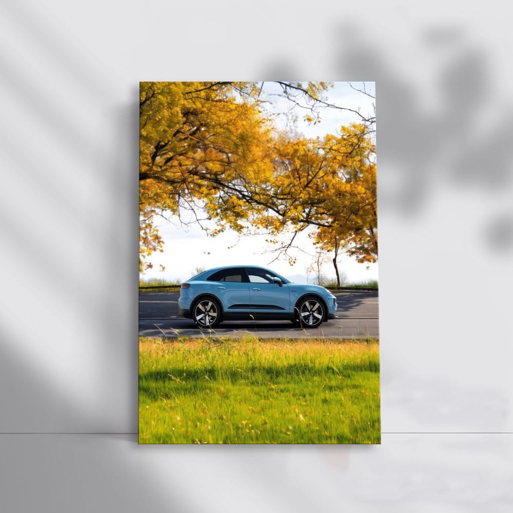 Porsche Macan in Blue - Nature's Elegance, Dynamic Drive