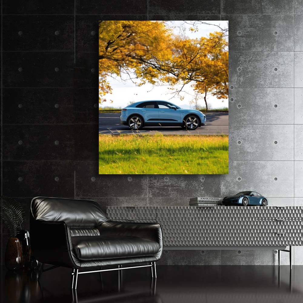 Porsche Macan in Blue - Nature's Elegance, Dynamic Drive