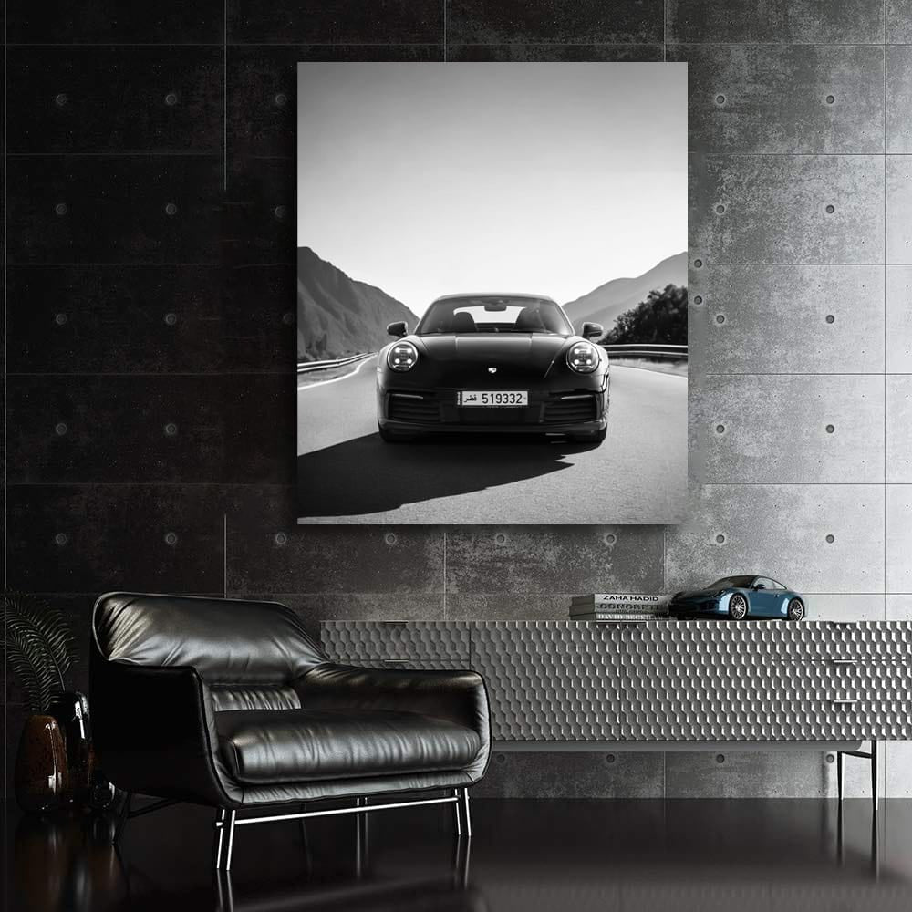 Porsche Monochrome - Sleek Elegance in Motion