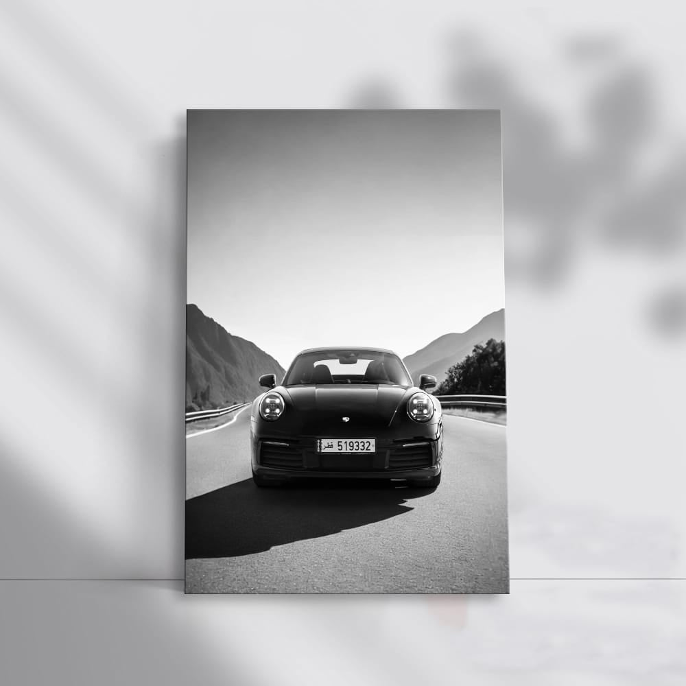 Porsche Monochrome - Sleek Elegance in Motion