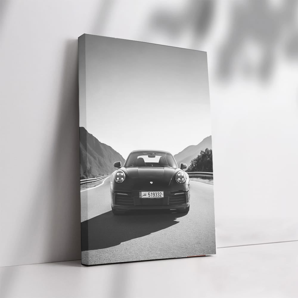 Porsche Monochrome - Sleek Elegance in Motion