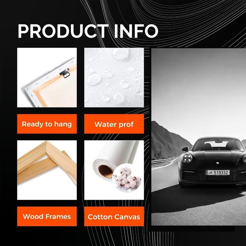 Porsche Monochrome - Sleek Elegance in Motion