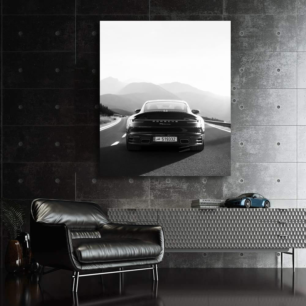 Porsche Monochrome - Sleek Elegance in Motion