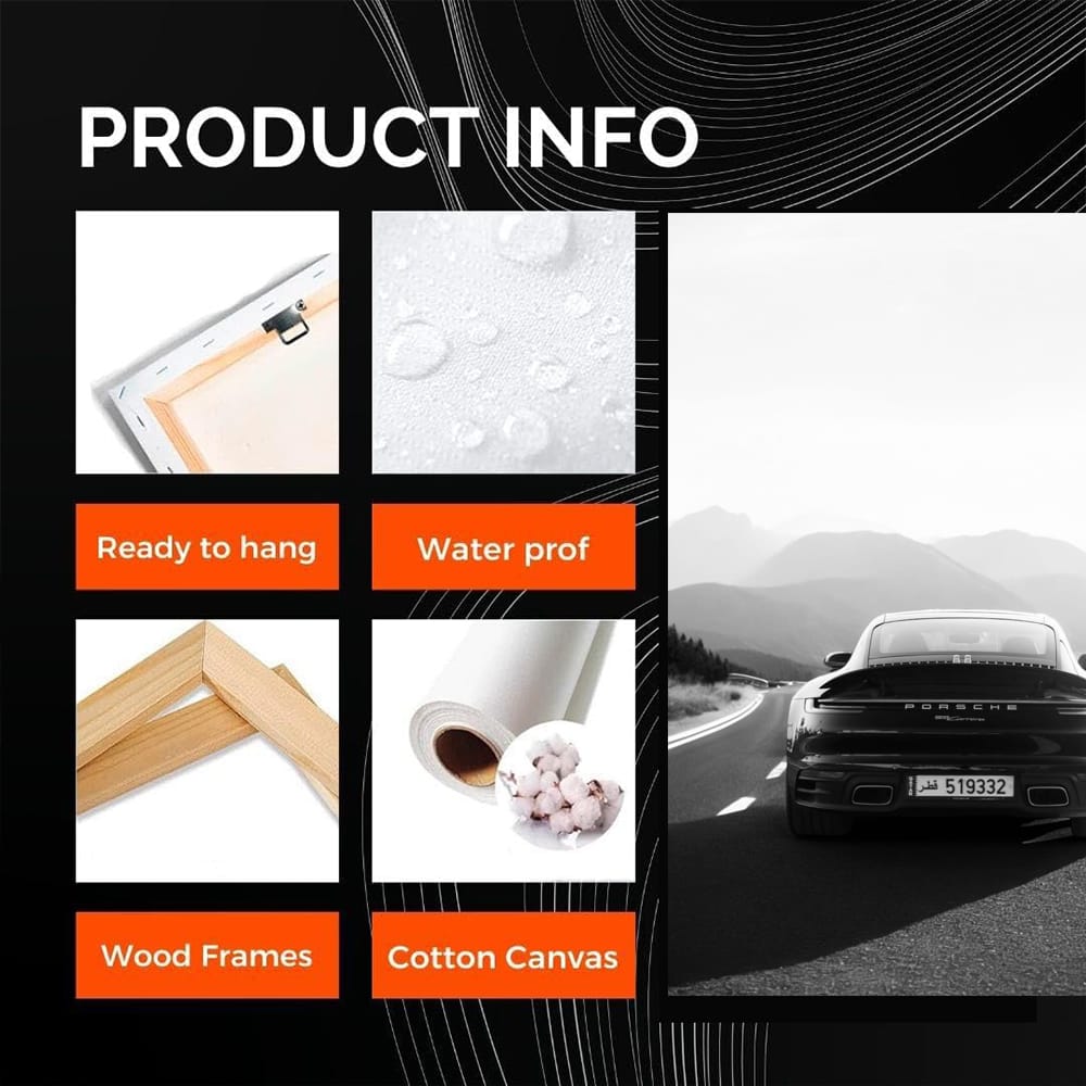 Porsche Monochrome - Sleek Elegance in Motion