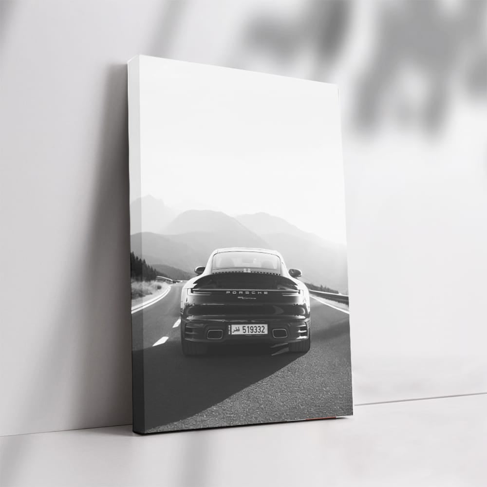 Porsche Monochrome - Sleek Elegance in Motion