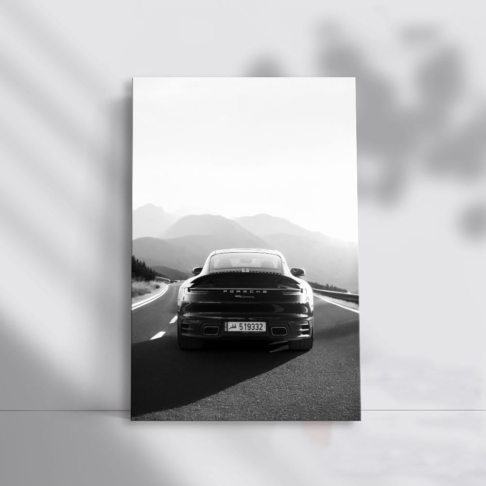 Porsche Monochrome - Sleek Elegance in Motion