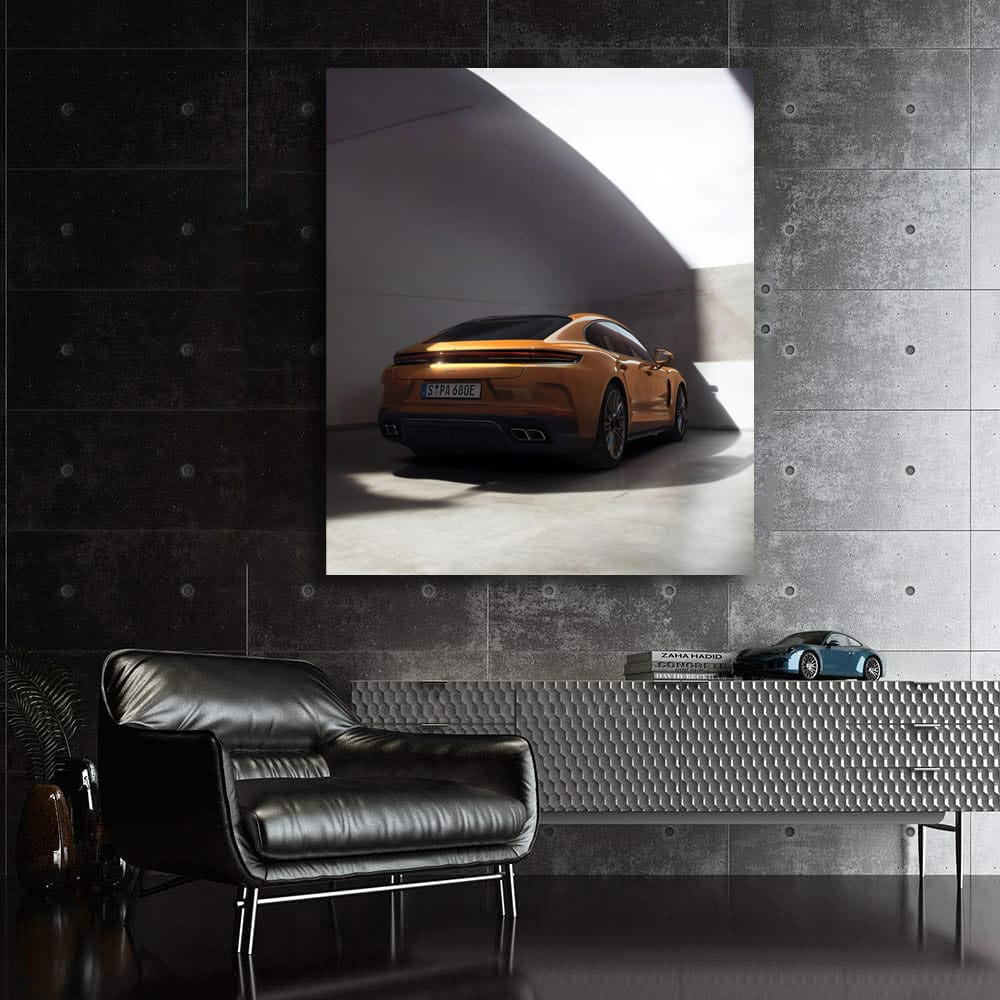 Brown Porsche Panamera Luxuriously Parked - Elegance on Wheels