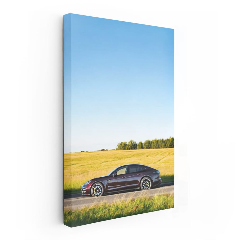 Porsche Panamera In The Fiel Wall Art