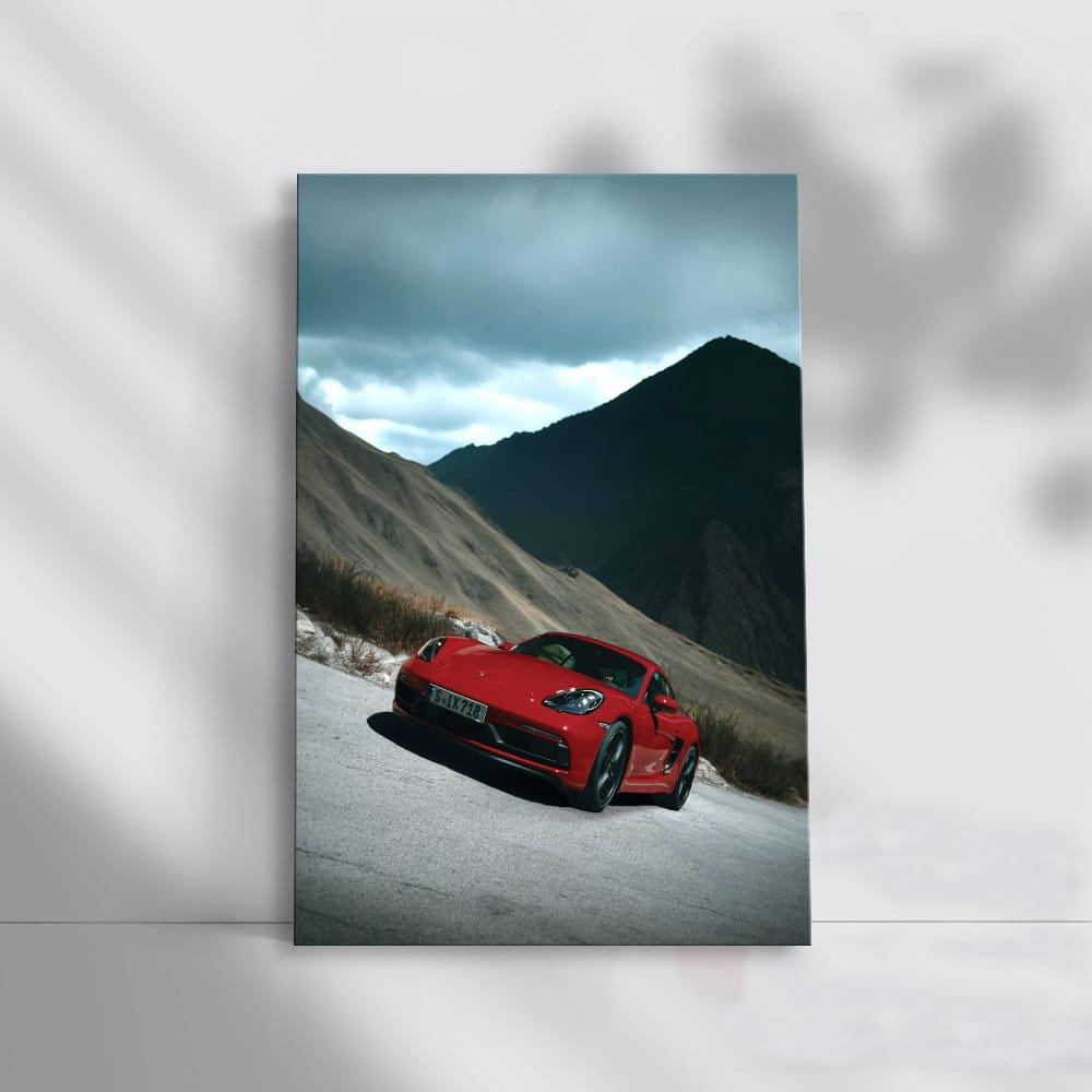 Porsche Cayman 718 GTS Red in Mountains - Pure Thrill