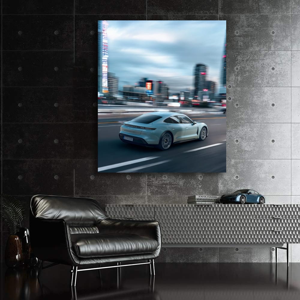 Porsche Taycan 4S in Metropolis - Urban Elegance and Power