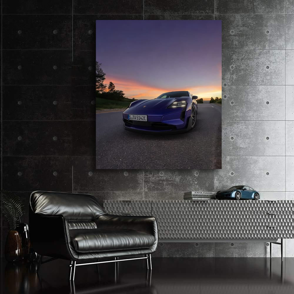 Porsche Taycan Turbo GT at Sunset - Future of Speed