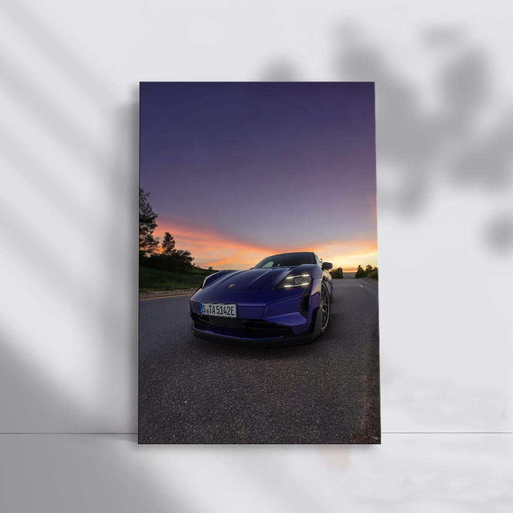 Porsche Taycan Turbo GT at Sunset - Future of Speed