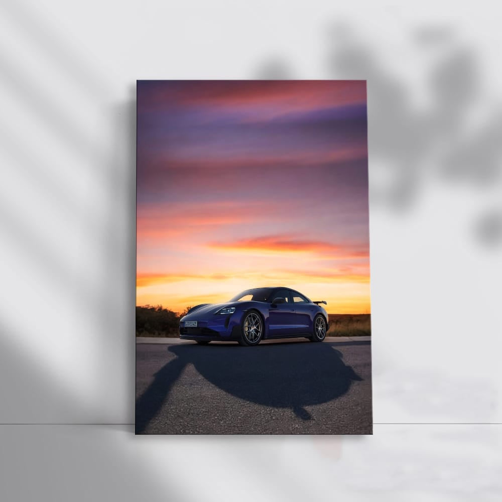 Porsche Taycan Turbo GT at Dusk - Electrifying Performance