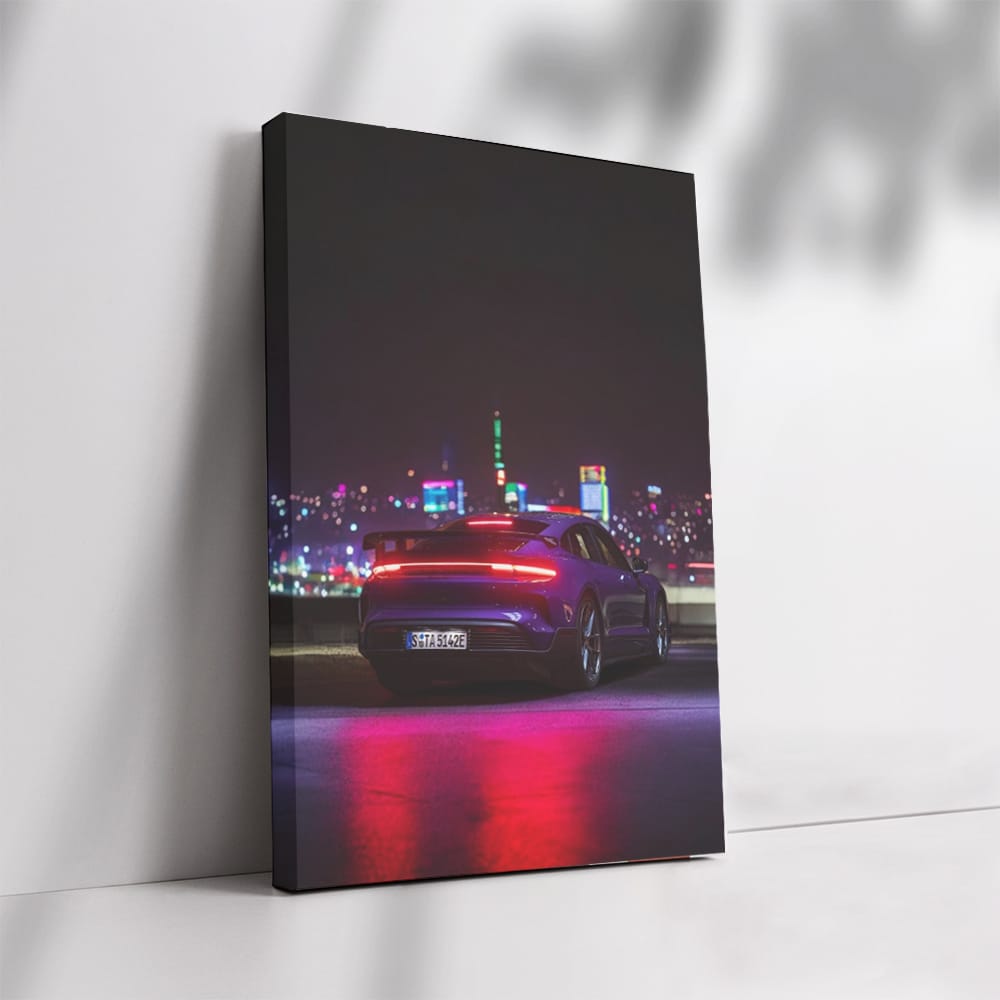 Porsche Taycan Turbo GT in Night City - Thrilling Performance