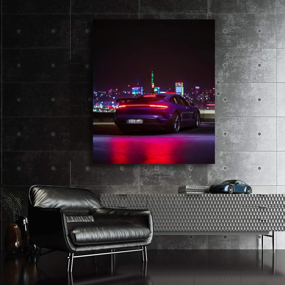 Porsche Taycan Turbo GT in Night City - Thrilling Performance