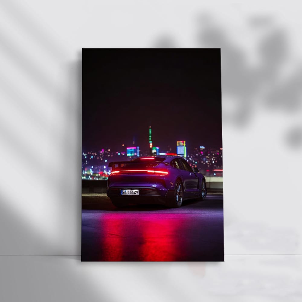 Porsche Taycan Turbo GT in Night City - Thrilling Performance