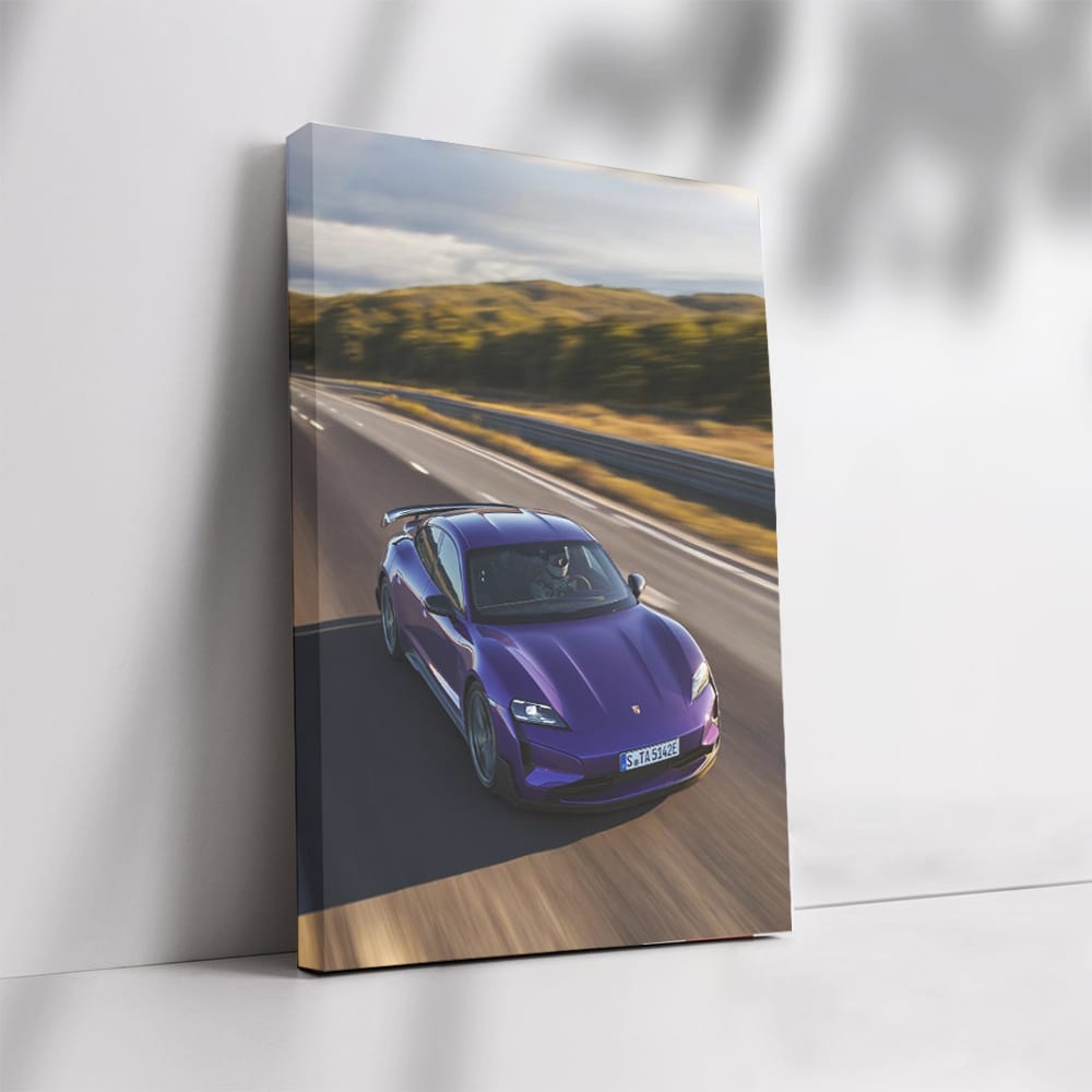 Porsche Taycan Turbo GT in Purple - Thrilling Road Performer